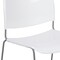 Flash Furniture White Plastic Stack Chair RUT-188-WH-GG - alternate 9